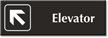 Elevator  with Top Left Arrow Engraved Door Sign