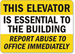 Report Abuse To Office Immediately Sign