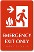 Emergency Exit Only  with Right Arrow Engraved Sign