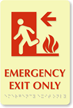 Emergency Exit Only Door Sign