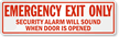 Emergency Exit Only Sign