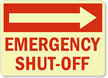 Emergency Shut Off Sign