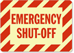 Emergency Shut-Off Sign