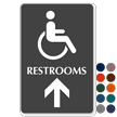Accessible Pictograms Engraved Sign with Up Arrow