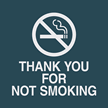 Thank You for Not Smoking Graphic Sign