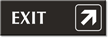 Exit  with Top Right Arrow Engraved Door Sign