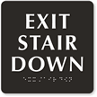 Exit Stair Down Sign