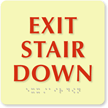 Exit Stair Down Sign
