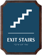 Exit Stairs Braille TactileTouch Wood Plaque