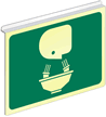 Glow-in-Dark Projecting Eye Wash Symbol Sign