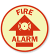 Fire Alarm With Graphic Sign
