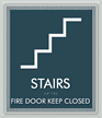Stairs - Fire Door Keep Closed Sign