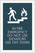 In Fire Emergency... w/Symbol