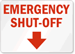 Emergency Shut Off Sign