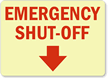 Emergency Shut Off Sign