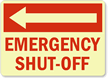 Emergency Shut Off Sign