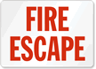 Fire Escape Sign