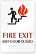 Fire Exit Keep Door Closed Sign