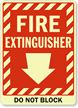 Fire Extinguisher Do Not Block Sign