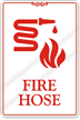 Fire Hose (with fire hose symbol) Sign