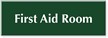 First Aid Room Engraved Sign