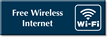 Free Wireless Internet Engraved Sign With Wi-Fi Symbol