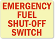 Emergency Fuel Shut Off Switch Sign