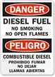Danger Diesel Fuel No Smoking Sign
