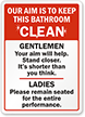 Keep Bathroom Clean Sign
