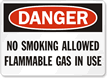 Danger: No Smoking Allowed Flammable Sign