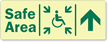 GlowSmart™ Directional Exit Sign, Handicap Area Sign