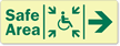 GlowSmart™ Directional Exit Sign, Handicap Area Sign
