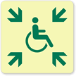 GlowSmart™ Directional Exit Sign, Handicap Area Sign