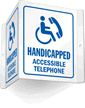 Handicapped Accessible Telephone Sign