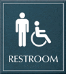 Restroom, Men/Handicapped, 8.625 in. x 7.75 in. Sign
