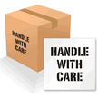 Handle With Care Floor Stencil