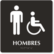 Tactile Touch Braille Engraved Door Sign For Men