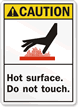 Caution (ANSI) Hot Surface Sign