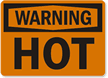 Warning Hot Sign