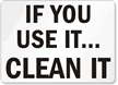 Use Clean It Sign