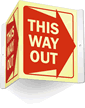 This Way Out (Right Arrow graphic) Sign