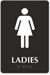 Tactile Touch Braille Engraved Sign With Female Pictogram