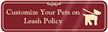 Pets on Leash Symbol Sign