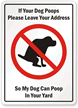 Dog Poop Sign