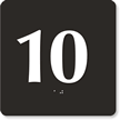 Engraved Door Sign With Number 10
