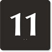 Engraved Door Sign With Number 11