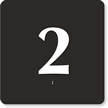 Engraved Door Sign With Number 2