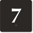 Engraved Door Sign With Number 7