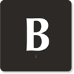 Engraved Door Sign With Letter B
