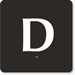 Engraved Door Sign With Letter D